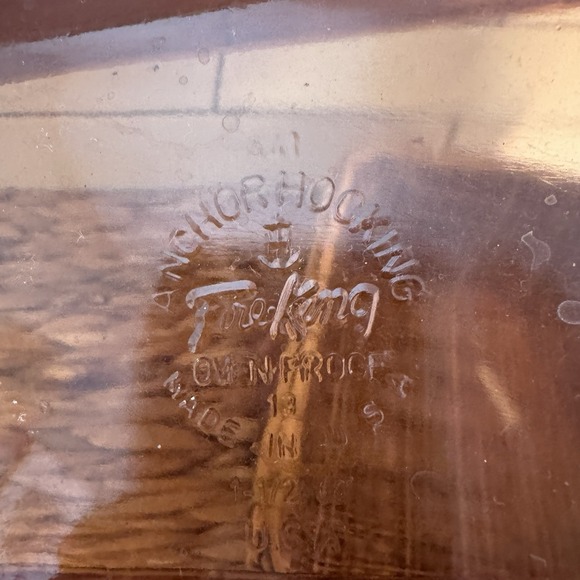 Anchor Hocking Fire King Bakeware Deep Loaf Dish Pan‎ with Basket 5x9 Harvest - Picture 7 of 7